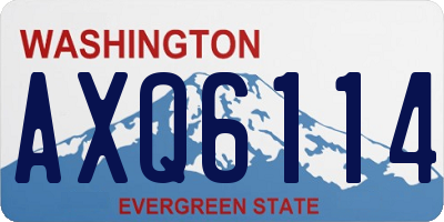 WA license plate AXQ6114