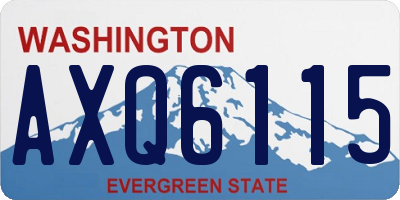 WA license plate AXQ6115