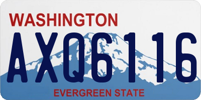 WA license plate AXQ6116