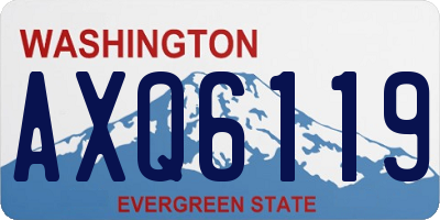 WA license plate AXQ6119