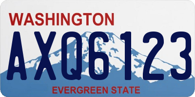 WA license plate AXQ6123