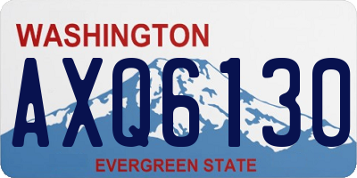 WA license plate AXQ6130