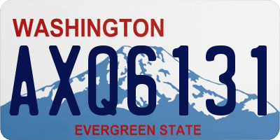 WA license plate AXQ6131