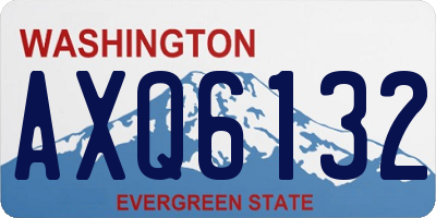 WA license plate AXQ6132