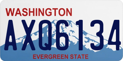 WA license plate AXQ6134