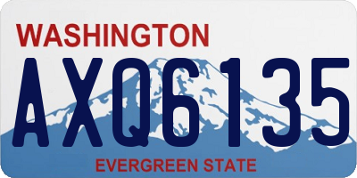 WA license plate AXQ6135