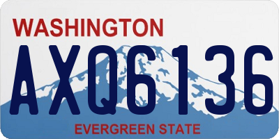 WA license plate AXQ6136
