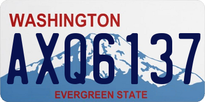 WA license plate AXQ6137