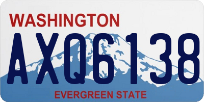 WA license plate AXQ6138