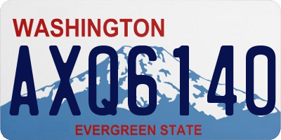 WA license plate AXQ6140