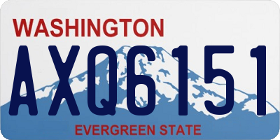 WA license plate AXQ6151