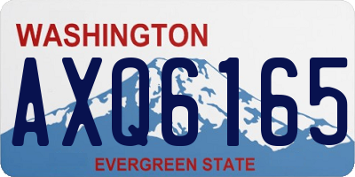 WA license plate AXQ6165