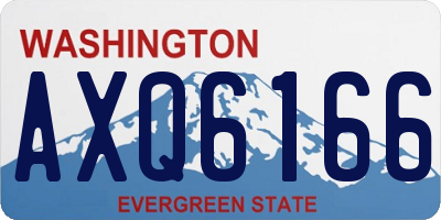 WA license plate AXQ6166