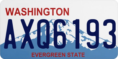 WA license plate AXQ6193
