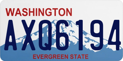 WA license plate AXQ6194