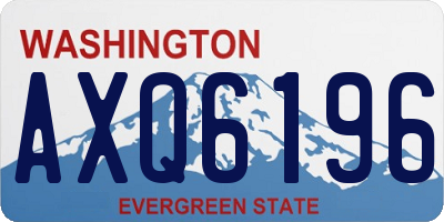 WA license plate AXQ6196