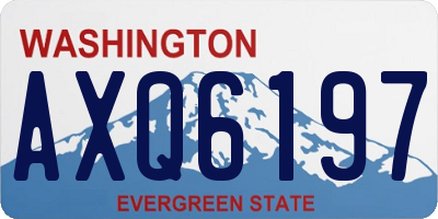 WA license plate AXQ6197