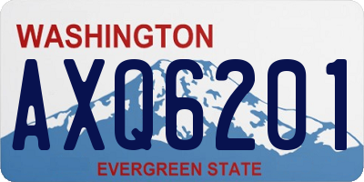 WA license plate AXQ6201