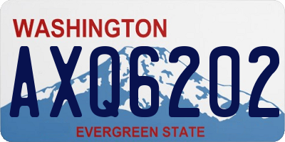 WA license plate AXQ6202