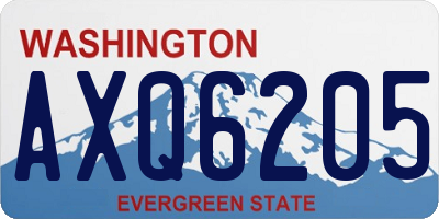 WA license plate AXQ6205