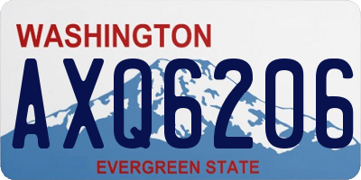 WA license plate AXQ6206