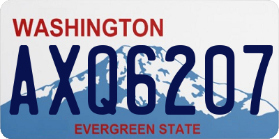 WA license plate AXQ6207