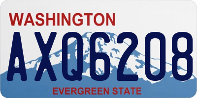 WA license plate AXQ6208