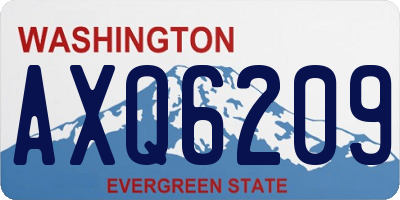 WA license plate AXQ6209