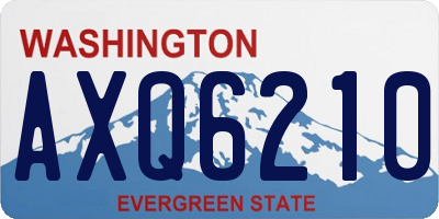WA license plate AXQ6210