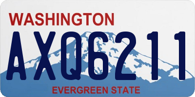 WA license plate AXQ6211
