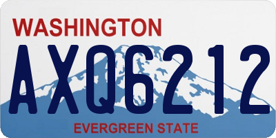WA license plate AXQ6212