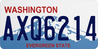 WA license plate AXQ6214