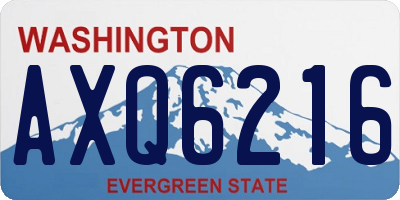 WA license plate AXQ6216