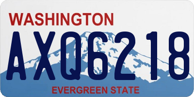 WA license plate AXQ6218