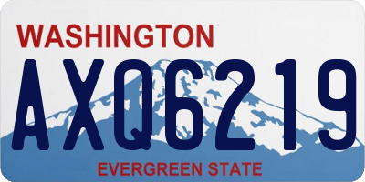 WA license plate AXQ6219