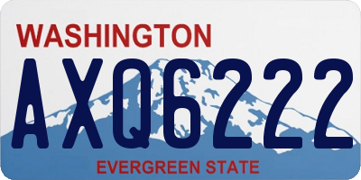 WA license plate AXQ6222