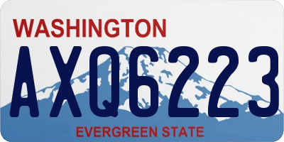 WA license plate AXQ6223