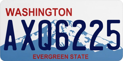 WA license plate AXQ6225