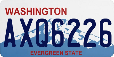 WA license plate AXQ6226