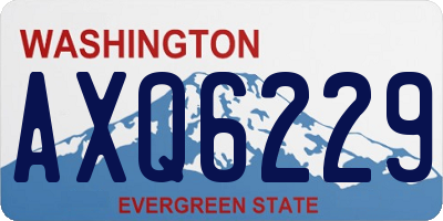 WA license plate AXQ6229