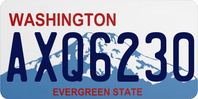 WA license plate AXQ6230