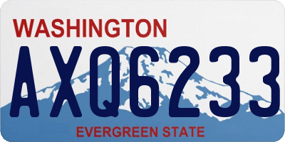 WA license plate AXQ6233