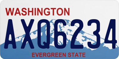 WA license plate AXQ6234