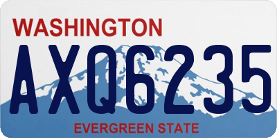 WA license plate AXQ6235