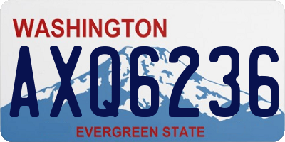WA license plate AXQ6236