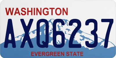 WA license plate AXQ6237