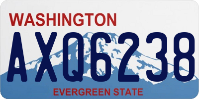 WA license plate AXQ6238