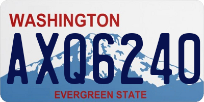 WA license plate AXQ6240