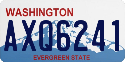 WA license plate AXQ6241