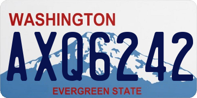 WA license plate AXQ6242